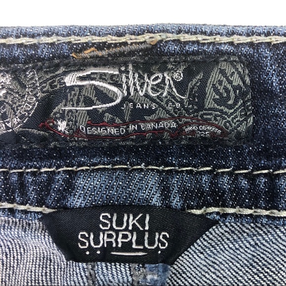 Silver Suki Surplus Bootcut Jeans, Two Tone Topstitching on Back Flap Pockets - Picture 7 of 15